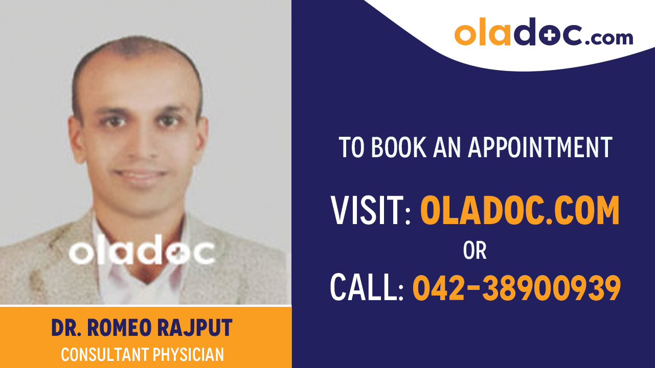 Book appointment with Dr. Romeo Rajput-best Consultant Physician Lahore